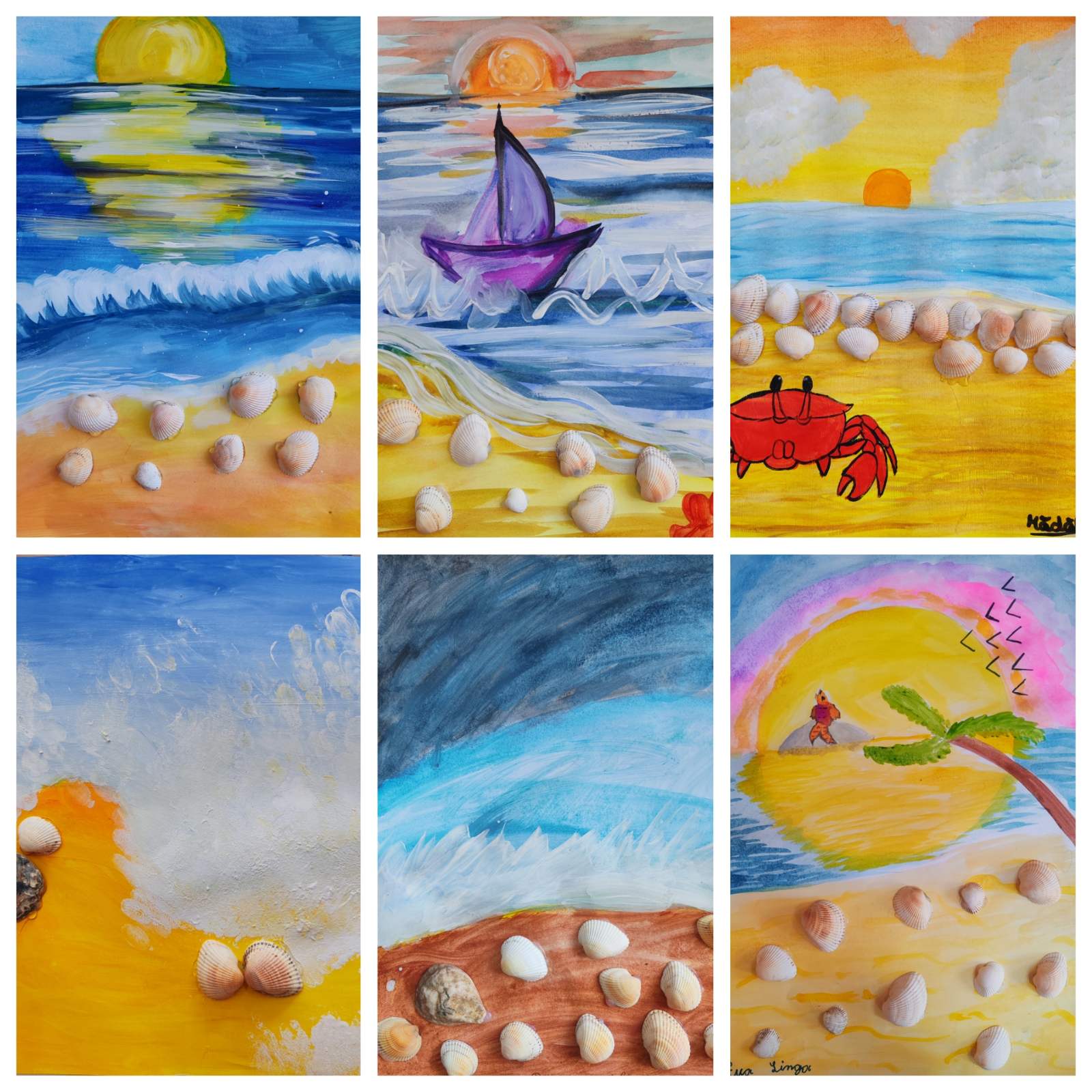 Atelierul creativ „La mare”, organizat de Maia Bulat – conducătoarea cercului de arta plastică a oferit o experiență de transformare a obiectelor naturale marine în decorațiuni și materiale de lucru, pentru realizarea unei lucrări unice pentru fiecare copil (16.06.2026).